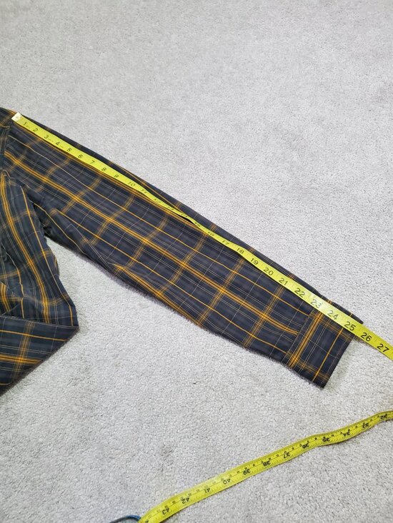 KUHL Eluxur Long Sleeve Pearl Snap Button Down Shirt Black Gold Men's Medium - Picture 16 of 16